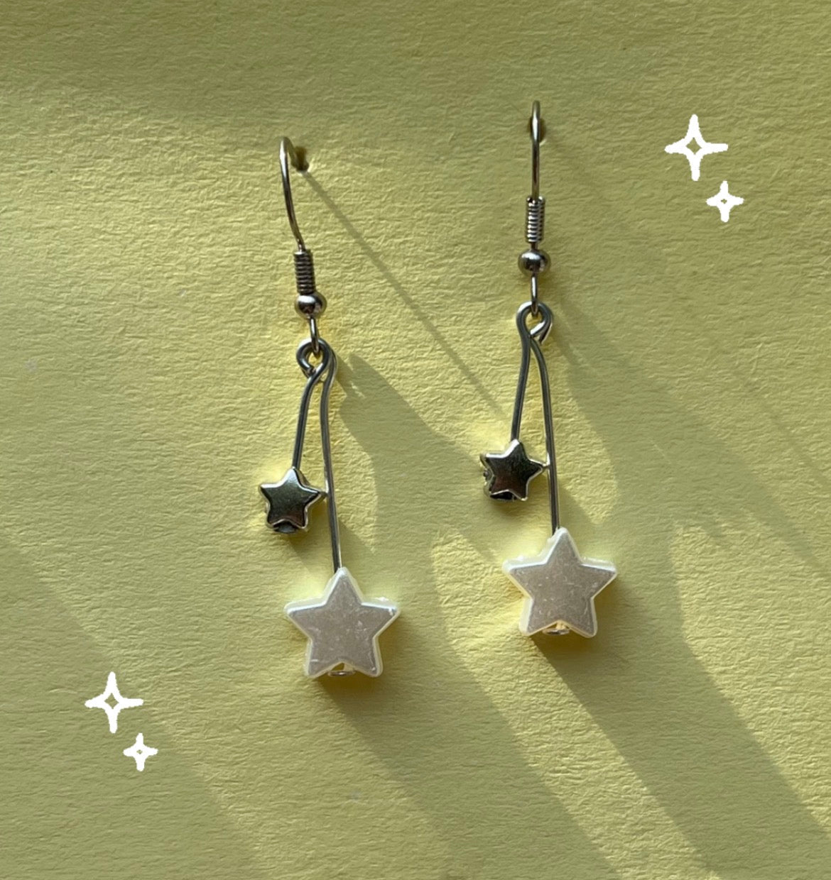 Y2K Double Star Drop Earrings