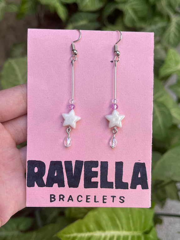 Star & Purple Bead Dangles