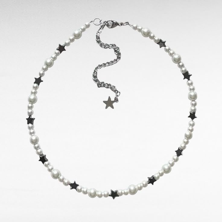 Y2K Style Star & Pearl Choker