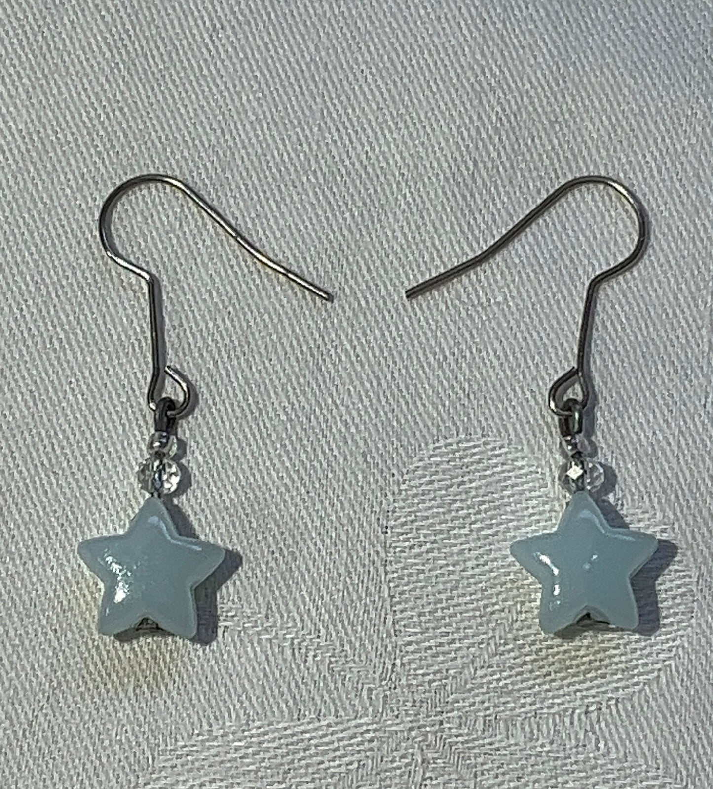 Pastel Blue Star Earrings