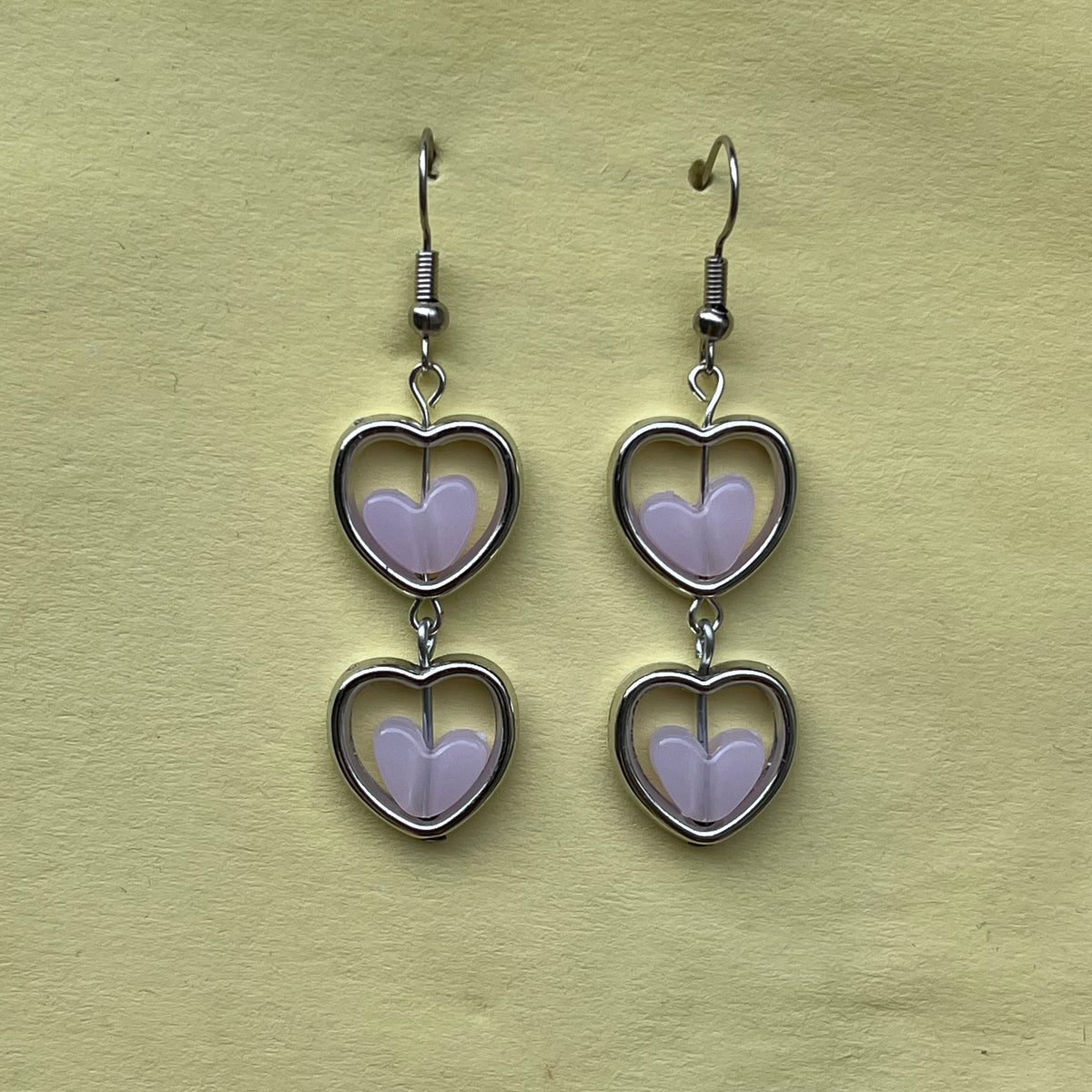 Double Hearts Y2K Dangles