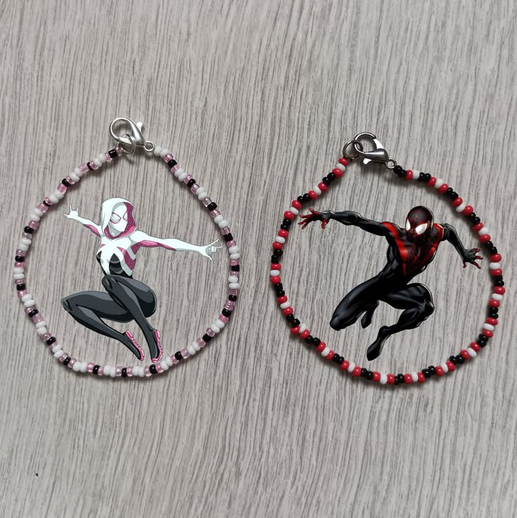 Spiderman and Gwen Matching Bracelets