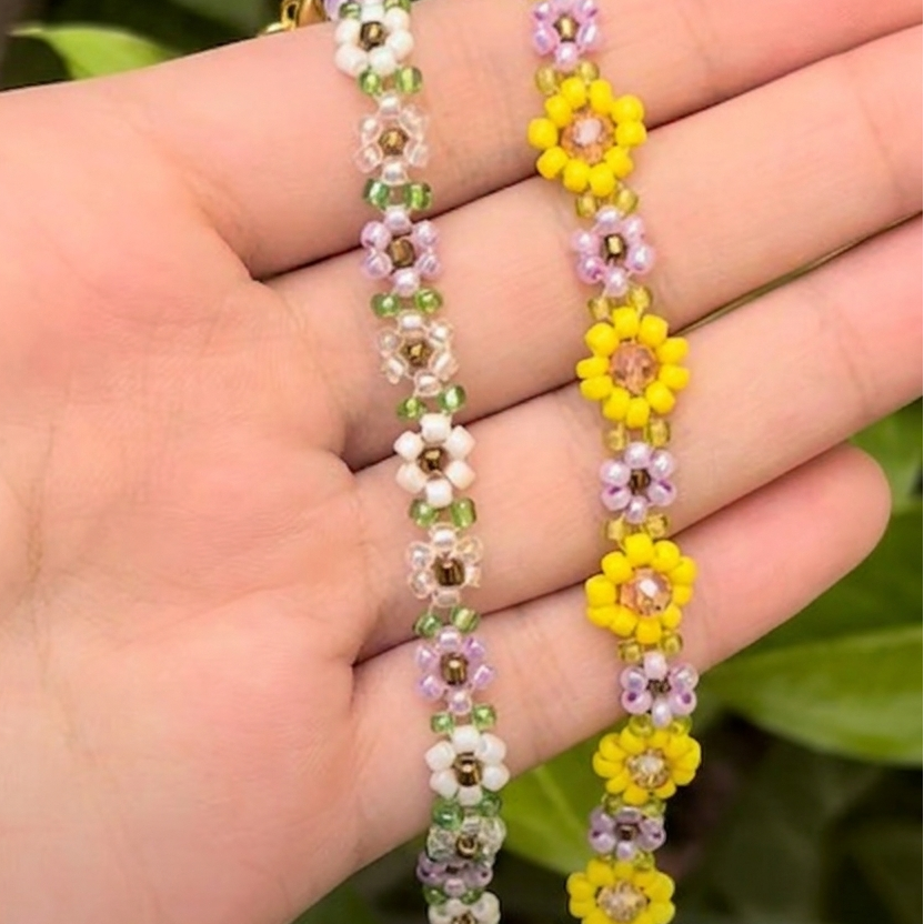 Floral Beaded Bracelet