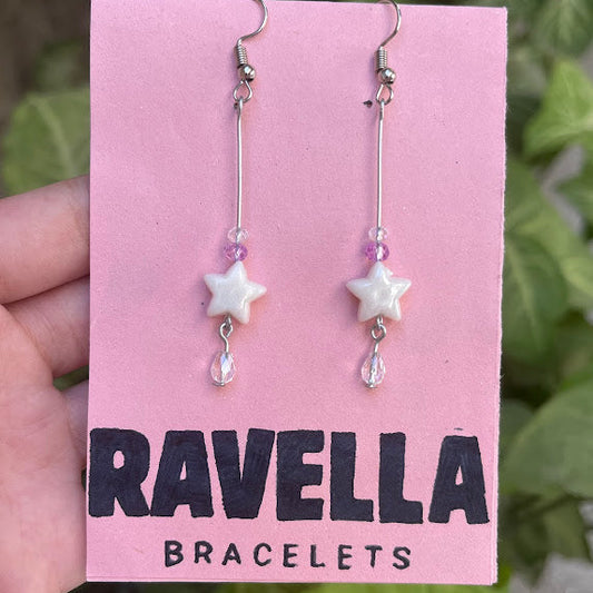 Star & Purple Bead Dangles