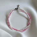 Pink and White Swirl Bracelet