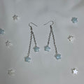 Double Star Dangle Chain Earrings