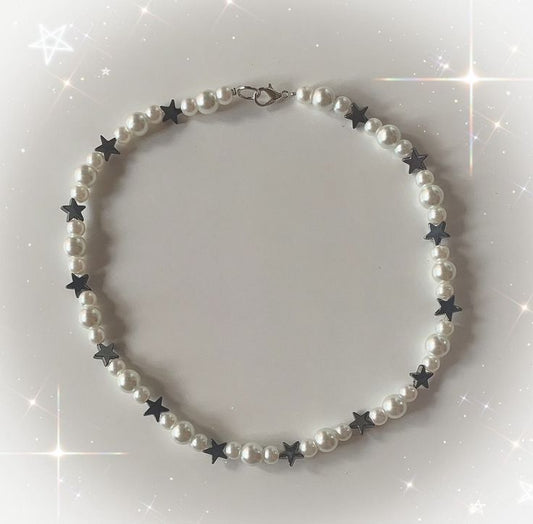 Y2K Style Star & Pearl Bracelet