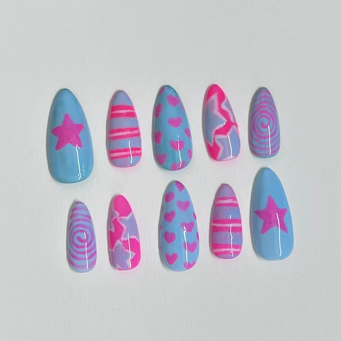 TV Girl Themed Nails