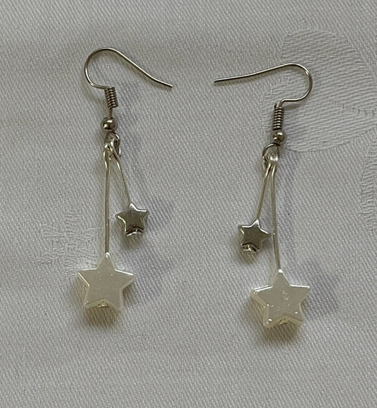 Y2K Double Star Drop Earrings